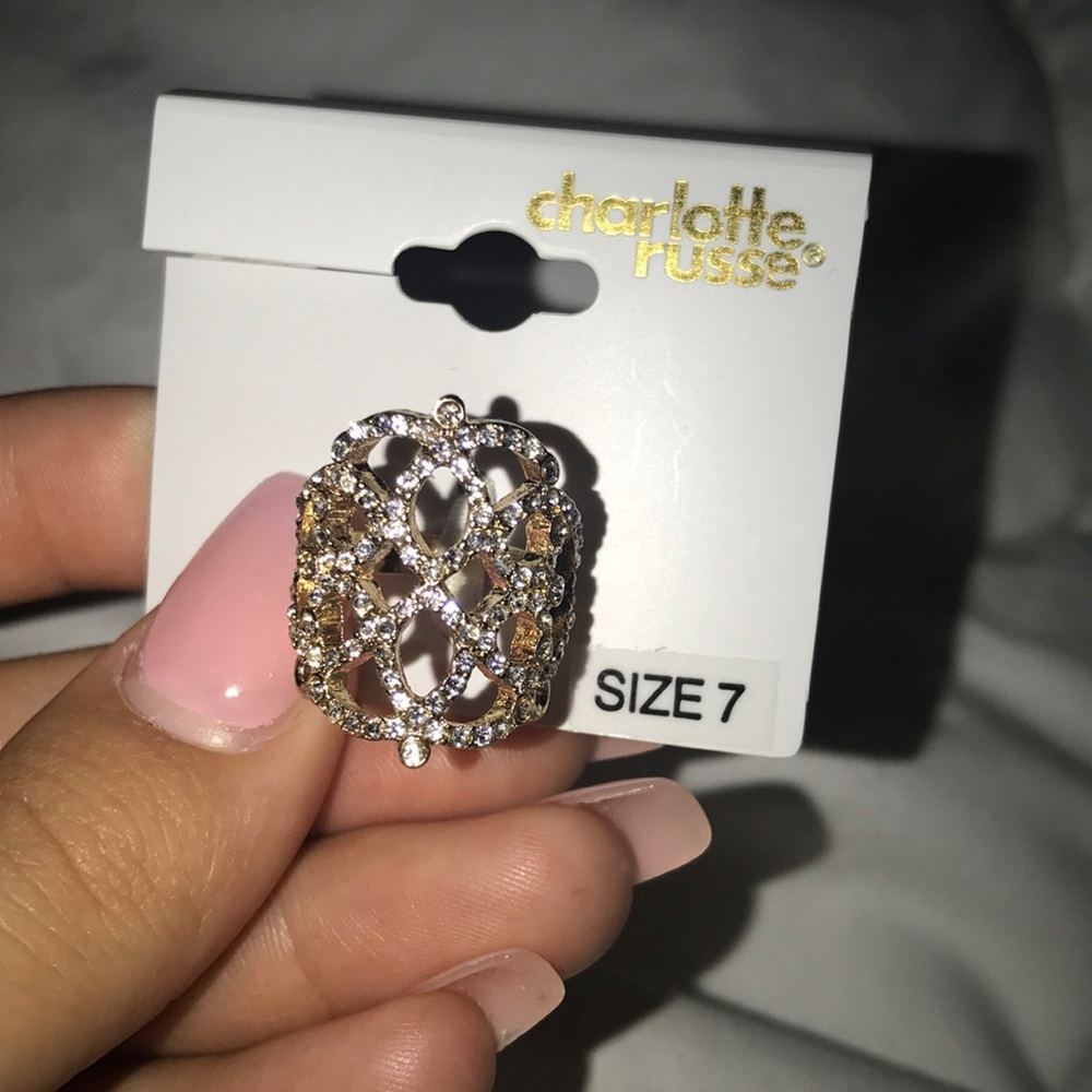 Sparkly rose tone ring